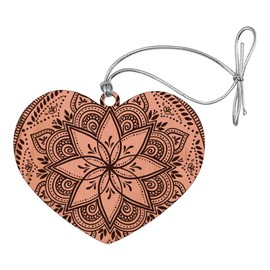 GRAPHICS & MORE Henna Flower Art Tattoo Marriage Heart Love Wood Christmas Tree Holiday Ornament