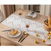 Boho Table Runner 13 x 60 Inch Long Natural Cotton