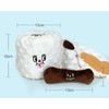 SNIFF-N-SQUEAK TOYS Snuffleluff Tissue Roll | Interactive Plush Treat Hider