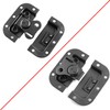 SQXBK Butterfly Turn Catch 2PCS Black Recessed Spring Loaded Butterfly