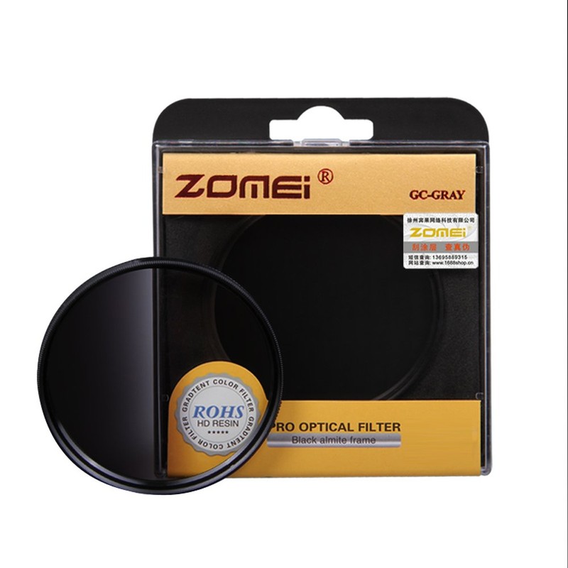 ZOMEI 77mm Graduated Gradual Neutral Density Filter Grey for Canon