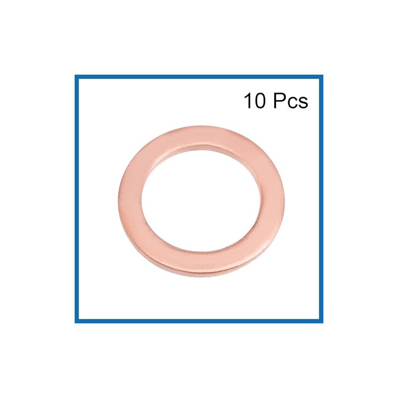 A ABSOPRO 10Pcs 14mm x 20mm x 1.5mm Copper Flat