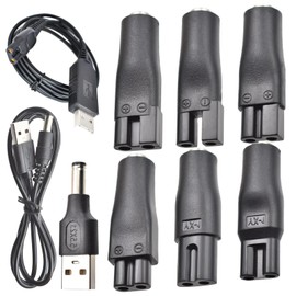 9 PCS Replacement Power Cord 5V USB Adapter Suitable for Most Electric Hair Clipper Trimmer Shaver Razor, Compatible with HQ8505, PQ251, HQ6675, HQ5889.Shaver Trimmer Charger Cord Replacement