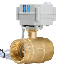 HSH-Flo 2 Way 1-1/4 inch 9-24VAC/DC 12VDC Normally Closed Brass Electrical Position Feedback On/Off Motorized Ball Valve
