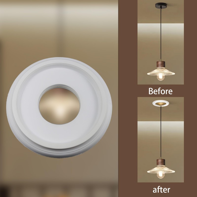 bociloy 2Pcs 10" OD x 4" ID Molded PU Ceiling