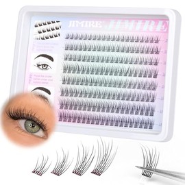 JIMIRE 160 Pestañas Autoadhesivas De Aspecto Natural De 9-14 Mm, Con Efecto Fino Y Pre-Encolado. No Requiere Pegamento. Pestañas A Presión Reutilizables. Ideales Para Principiantes.