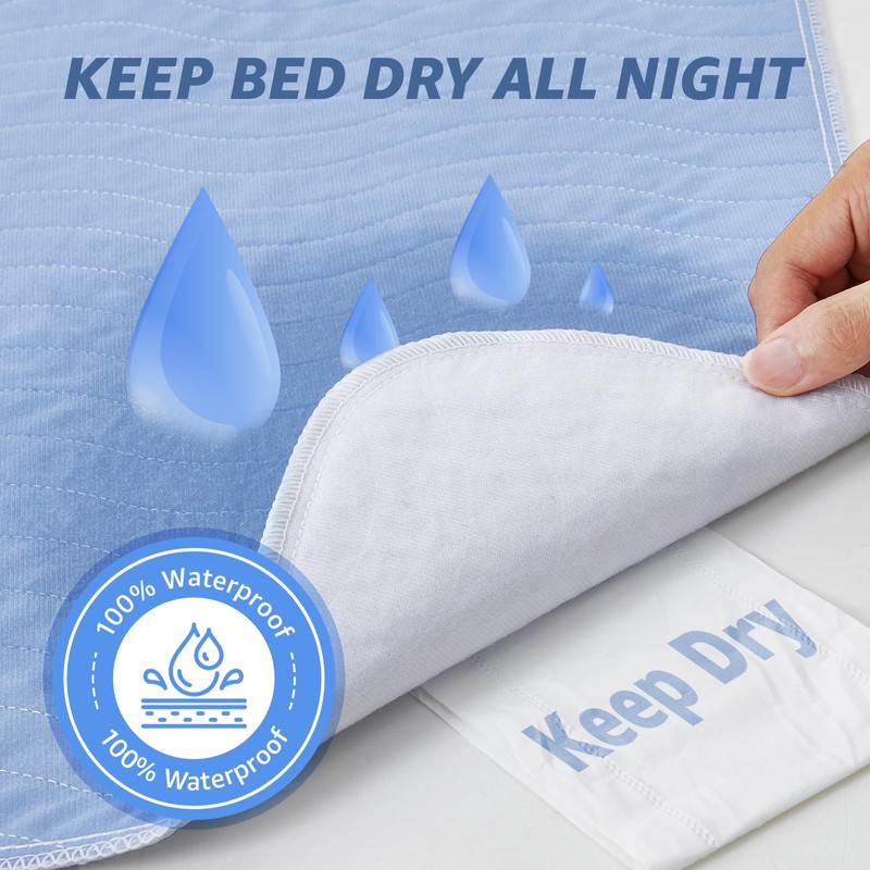 PICK FOR LIFE Incontinence Bed Pads Washable Bed Protector Reusable