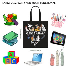 JTOUK Dog Lover Gift Life Is Better With Dogs Tote Shopping Bag Dog Mom Gift Pet Lover Gift (Better With Dogs Tote EU)