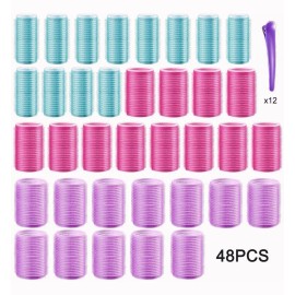 Palmera Mx 48 Pcs Bigudí Del Rodillo Abrazadera Plástica Para Cabello