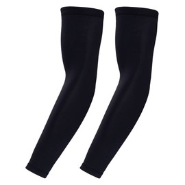 Famimor Arm Cover, Solid Color, UV Protection, Cool to Touch, UPF50+, Sweat Absorbent, Quick Drying, Anti-Slip, Summer, Cool, Sun Protection, Golf, Baseball, Running, Sports, Work, Black