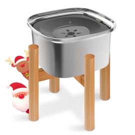 Decflow 3L Elevated Dog Water Bowl, Stainless Steel Raised Food Dispenser with Stand, Large Capacity No Spill Dog Water Bowl for Small, Medium and Large Dogs