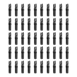 PATIKIL Archery Arrow Nocks 6.2mm 0.244", 50 Pack Insert Arrow Nock Replacement for Shooting, Black