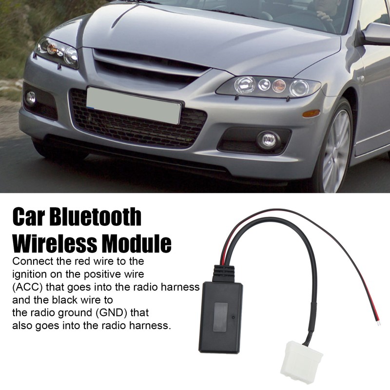 Car Bluetooth Wireless Module 16 Pin ABS AUX IN Cable
