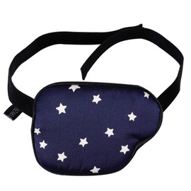 eZAKKA Eye Patches for Adults, Lazy Eye Patch Medical Eyepatch for Amblyopia Strabismus with Buckle, Navy with White Star (Right)
