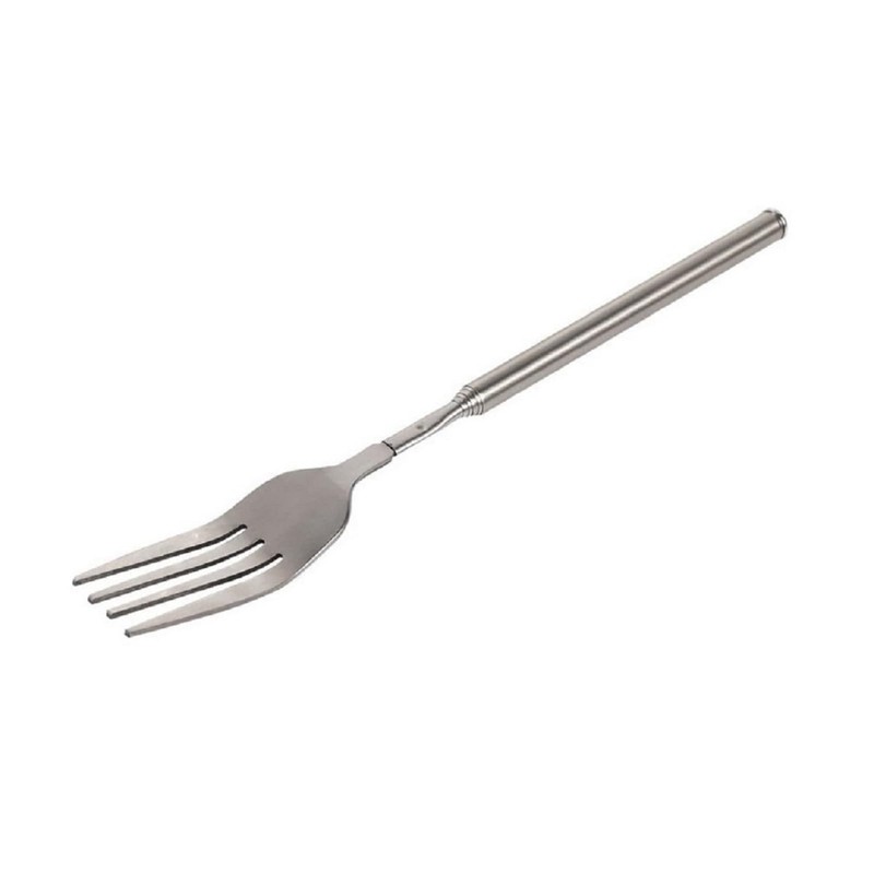 23cm-63cm Extendable Fork, Long Handle Extending Funny Stainless Steel Tablewar,
