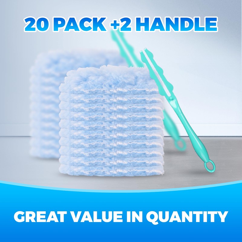 Heavy Duty Duster Refills - Compatible with Swiffer Duster,20 Count