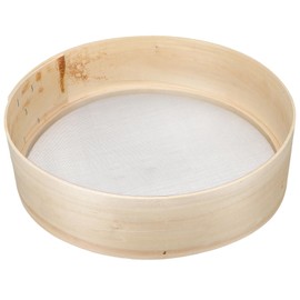 Yardwe Flour Sieve Wood Round 27 cm Flour Sieve for Baking Kitchen Sieve Fine Mesh for Flour Rice Sand Beans Cereals