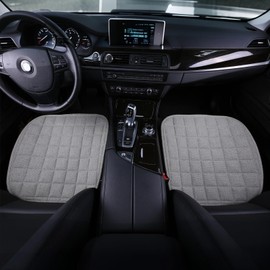 Suninbox Linen Seat Cover for Car,2 Pack Bottom Seat Covers for Trucks, Car Seat Cushion,Pads,Mat,Protector Universal Fit Most Automotive[Gray Front Seat]