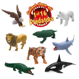 CRAZE Stretchy Animals Big Predators - Super Stretchy Animal Figures, Collectable Predators with Elastic Skin and Special Filling