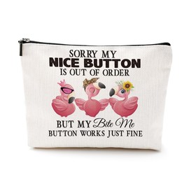 Funny Flamingo Gifts Makeup Bag Cosmetic Bag HR Boss Lday Coworker Gifts Flamingo Party Favors Summer Flamingo Stuff Cute Pink Flamingo Birthday Flamingo Lovers Friendship Gifts for Women Friends Her