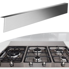 Blulu 304 Stainless Steel Universal Gap Filler- 36'' x 3'' x 1'' Stainless Steel Stove Gap Covers for Microwave/Oven/Range/Cooktop Kitchen Decor