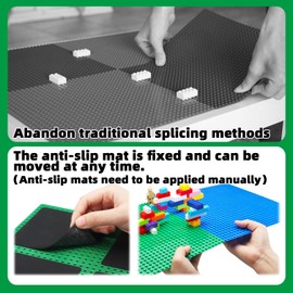 NOVAFUSION Peel Anti Slip Classic Baseplates,Building Base Plates for Building Bricks Compatible with All Major Brands and Activity Table,10" x 10"Table Games Baseplates,Pack of 6 (Grey)