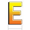 Beistle Letter E Yard Sign with Metal Stakes