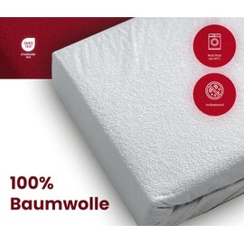 Brillant® Waterproof Mattress Protector, 180 x 200 cm, 100% Cotton, Breathable and Hypoallergenic, Protects Against Liquids and Mites, Oeko-Tex Certified