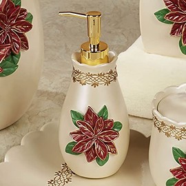 Poinsettia Grace Lotion Soap Dispenser Light Cream Light Cream Lotion Soap