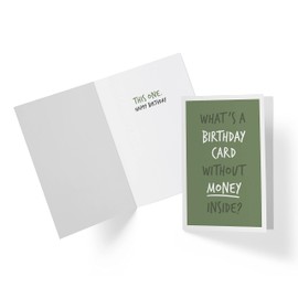 Karto Funny Birthday Card for Men and Women, 5.5 x 8.5 in, Blank Inside or with Happy Birthday Message, Premium 325gsm Cardstock, Red Envelope