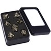 SIQUK Metal DND Dice Set 7 Pieces Maple Leaf DND