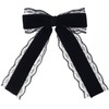 CustomyLife 1pcs Black Lace Hair Bow Clip Coquette Bow Barrettes