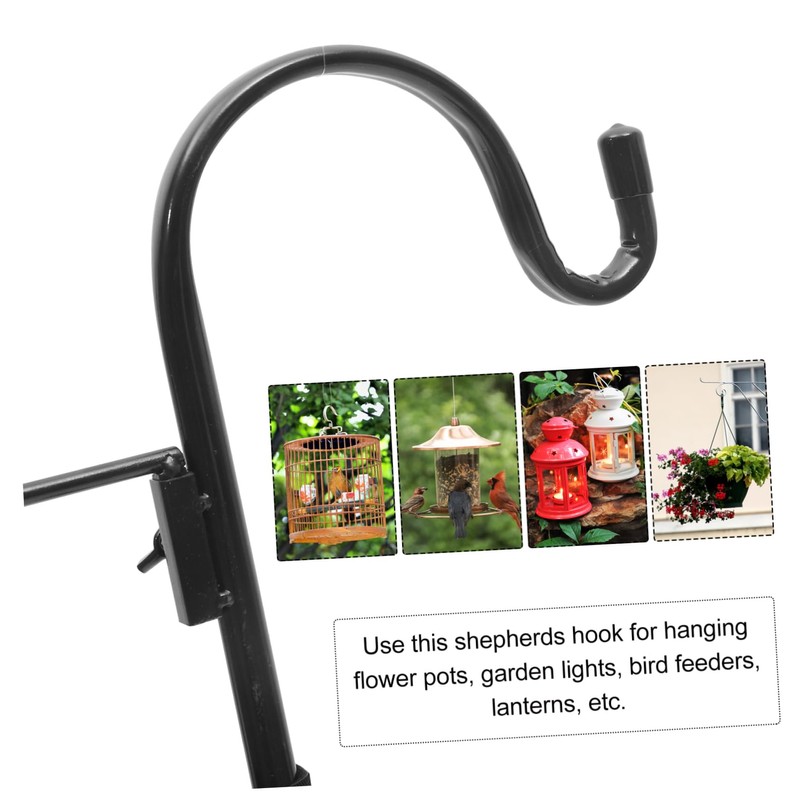 CAXUSD 1 Set Shepherd Hook Flagpole Lawn Exterior Outdoor Shepherds