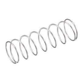 sourcing map Compression Spring, 304 Stainless Steel Compression Springs, Silver Spiral Spring, Steel Spring 18 mm, OD 1 mm, Cable Size 9 mm, Compressed Length 50 mm, Length 5.9 N, Load Capacity, Pack