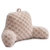 Holawakaka Checkered Reading Pillow with Arms, Adults Backrest Reading &