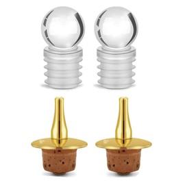 Dasher Tops,Glass Bottle Stoppers, Plastic Funnel for Bitters Bottle (4 Pack)