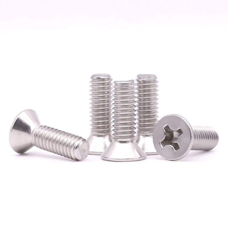 1/4-20 x 1 (30 Pack) Phillips Flat Head Machine Screws,
