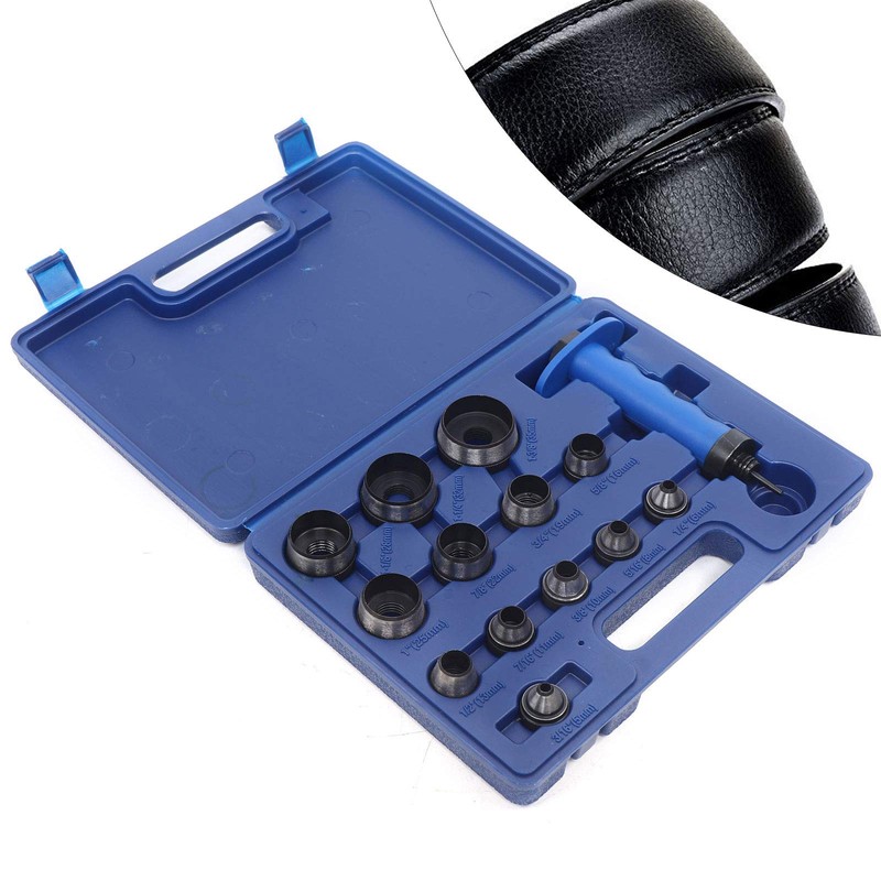 14pcs Hollow Punch Kit Gasket Hole Punch Set 5mm to