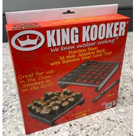 King Kooker 36JR Stainless-Steel 36-Hole Jalapeno Rack with Corer