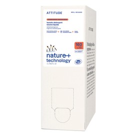 ATTITUDE Liquid Laundry Detergent Refill, EWG Verified, HE Compatible, Plant-Based & Vegan, Natural Laundry Soap, Summer Berries Scent, 160 Loads, 135.26 Fl Oz