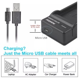 Kastar LPE6 SLIM USB Charger for CanonEOS 6D, 7D, 7D Mark II, 60D, 60Da, 70D, 80D, XC10