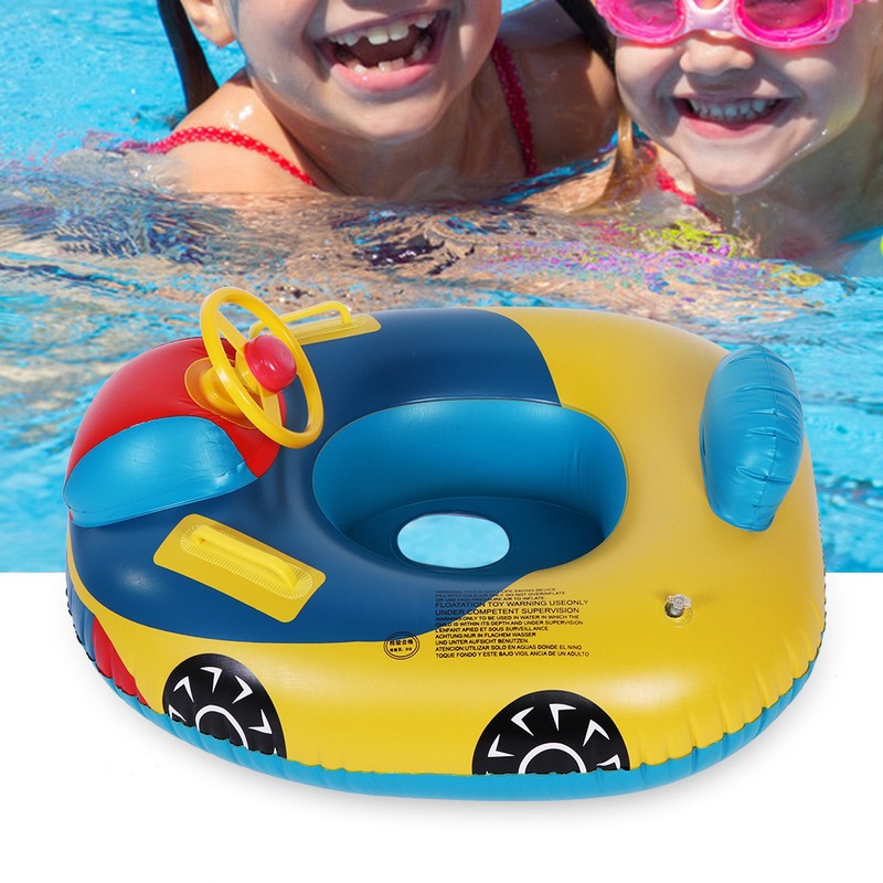 Inflatable Car Baby Kids Toddler Swimming Float Seat Boat Pool