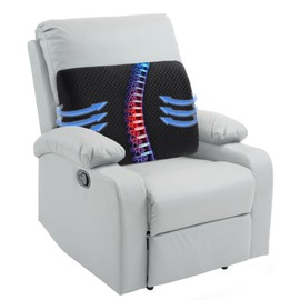 HOMBYS Lumbar Support Pillow for Recliner Chair, Memory Foam Back Support Cushion for Elderly,Extra Large Lumbar Support Pillow,Thick Backrest for Home Reading (Black, 20“x13.5"x5")