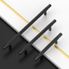Asidrama 10 Pack 5 Inch(128mm) Matte Black Knurled Kitchen Cabinet