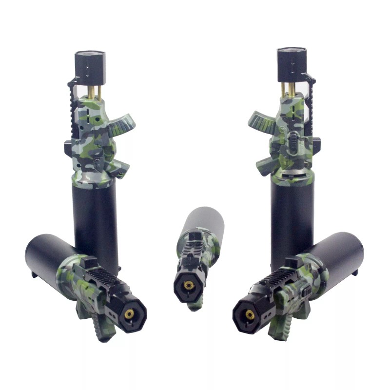 Ever Tech Gun Shaped Jet Torch Lighter Camouflage Color Refillable