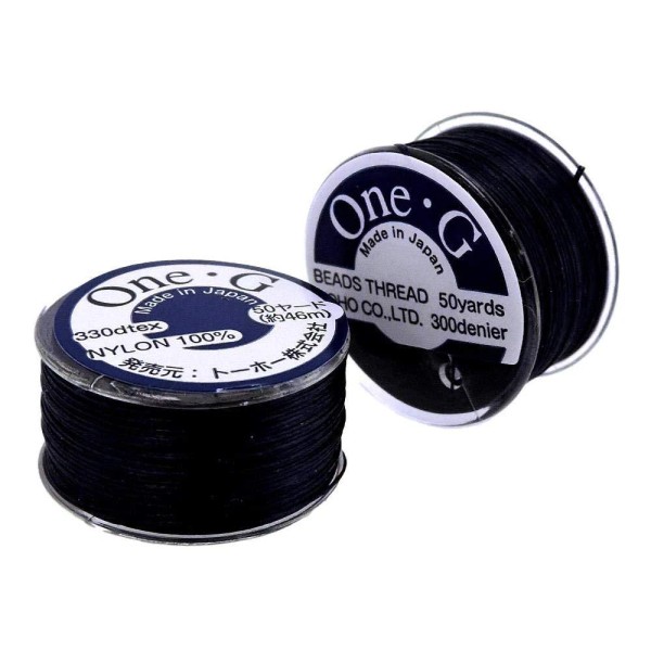TOHO One-G Beading Thread, 50 Yard Bobbin, Navy (STOG-NVY)