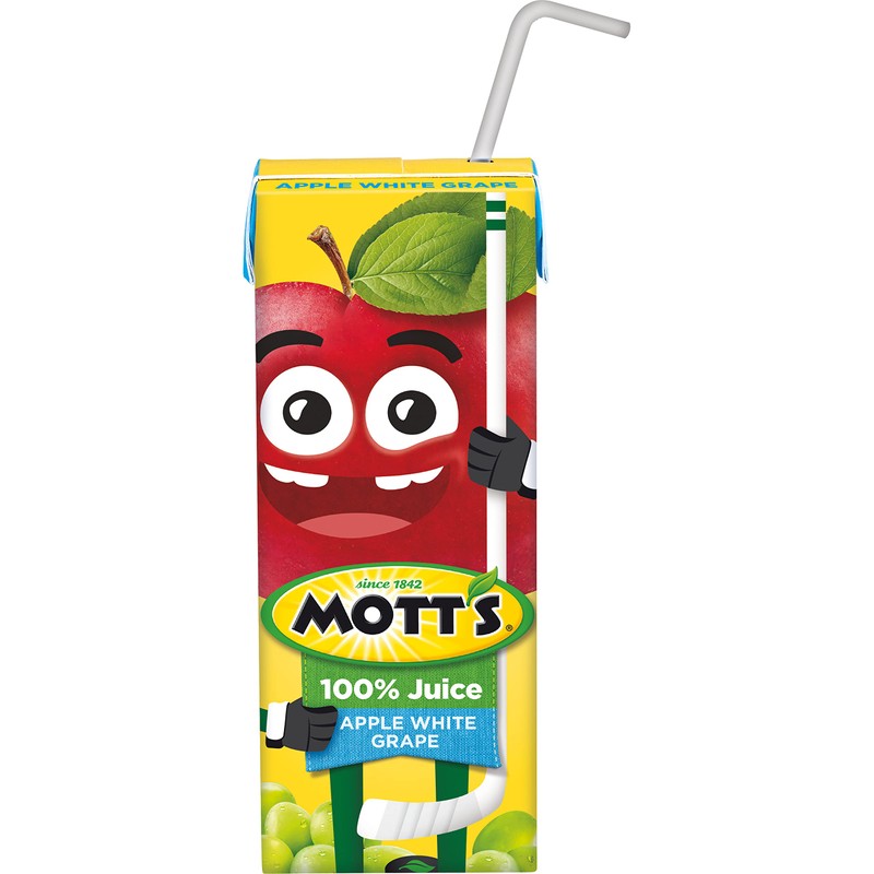 Mott's 100 percent Apple White Grape Juice, 6.75 fl oz