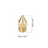 uxcell 5pcs 3D Printer Nozzle,Brass Nozzle 1mm,Extruder Print Head for