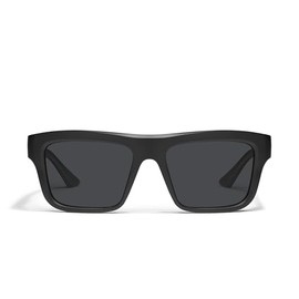 QUAY - Men's Sunglasses, Polarized Square Lenses with UV Protection (Dealers Choice, Matte Black/Black Polarized)