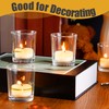 Jeffbaubl 12 Pack Votive Candle Holders, Clear Glass Tealight Candle